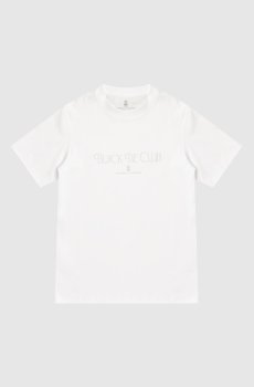 Детская белая футболка с принтом