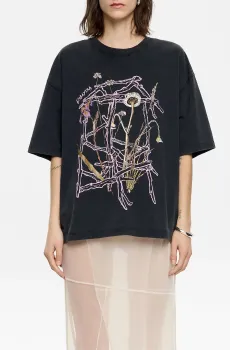 Женская черная футболка Черный M Bimba Y Lola 251BR7440.10035