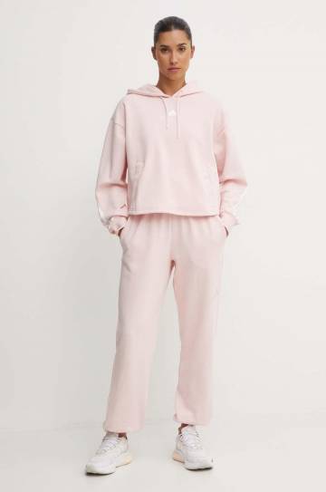 Хлопковые спортивные штаны adidas All SZN цвет розовый однотонные IY6817 Хлопковые спортивные штаны adidas All SZN цвет розовый однотонные IY6817