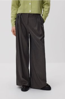 Reserved - Вільні штани зі складками - темно-сірий - 005HG-90X