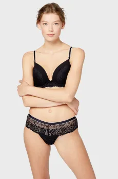 Женские черные трусики-танга MELROSE Черный S Etam 6509777