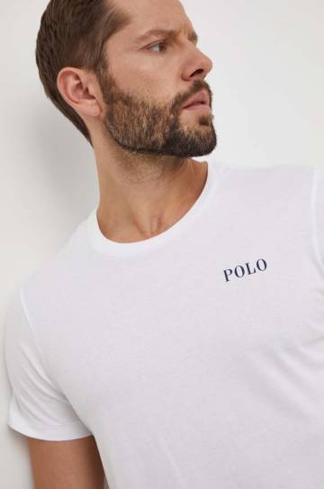 Хлопковая футболка Polo Ralph Lauren мужской цвет белый с принтом Хлопковая футболка Polo Ralph Lauren мужской цвет белый с принтом