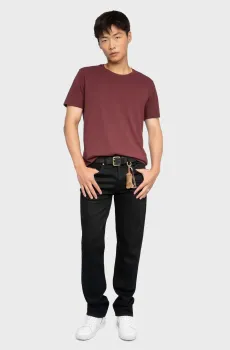 Мужская бордовая футболка Tommy Бордовый L ZADIG&VOLTAIRE JMTS01741_BURGUNDY