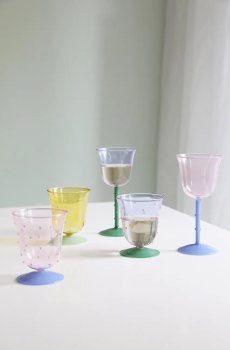 Набор бокалов &k amsterdam glass dot pink 200 ml 2 шт