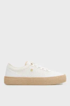Женские белые кеды FOXING PLATFORM Белый 36 Tommy Hilfiger FW0FW09173