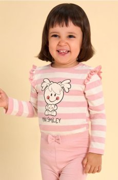 Бавовняне боді з рюшами Mini Smiley® - кремовий