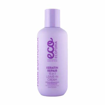 Несмываемый крем для волос Ecoforia Hair Euphoria Keratin Repair 15in1 Кератиновое восстановление, 200 мл Несмываемый крем для волос Ecoforia Hair Euphoria Keratin Repair 15in1 Кератиновое восстановление, 200 мл