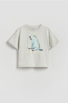 Reserved - Бавовняна футболка - світло-сірий - 905HR-09X