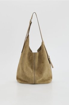 Reserved - Сумка Хобо зі штучної шкіри - бежевий - 956CM-80X