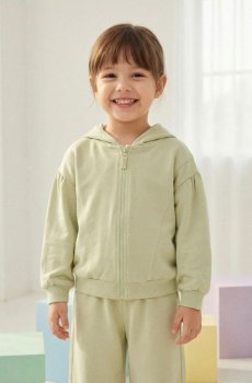 Худі на блискавці - світло-зелений