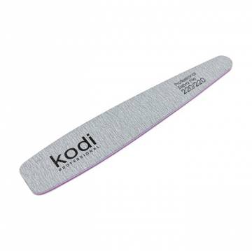 Пилка для ногтей Kodi Professional 220/220 грит конусная, серая, 178*32*4 мм Пилка для ногтей Kodi Professional 220/220 грит конусная, серая, 178*32*4 мм
