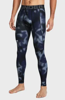 Мужские темно-синие тайтсы UA HG Armour Printed Lgs Синий S Under Armour 1383322-410