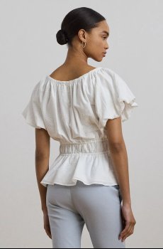 Хлопковая блузка Lauren Ralph Lauren