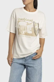 Женская белая футболка Белый XS Replay W3134 .000.22662