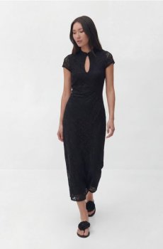 Reserved - Мереживна максі-сукня - чорний - 699HS-99X
