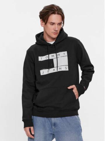 Tommy Jeans Світшот Flag Spray DM0DM17911 Чорний Regular Fit Tommy Jeans Світшот Flag Spray DM0DM17911 Чорний Regular Fit