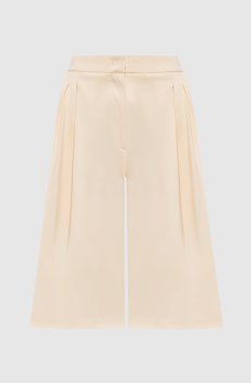 Бежевые бермуды с логотипом