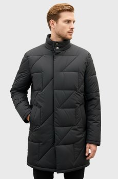 Мужской зимний чёрный классический плащ-пальто AS-128-marlon-black