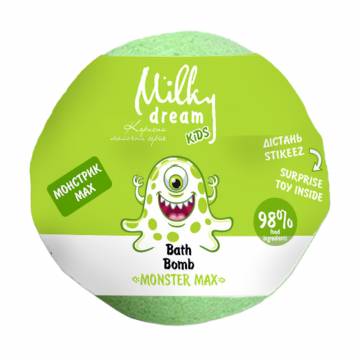 Детская бомба для ванн Milky Dream Kids Монстрик Мах, 100 г Детская бомба для ванн Milky Dream Kids Монстрик Мах, 100 г