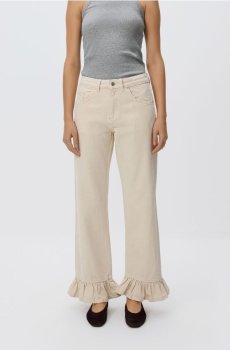 Reserved - Широкі джинси з рюшами - нюдовий - 714IR-02J