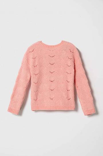 Детский свитер United Colors of Benetton цвет розовый лёгкий Детский свитер United Colors of Benetton цвет розовый лёгкий