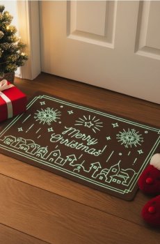 Килимок із різдвяним мотивом - різнобарвний