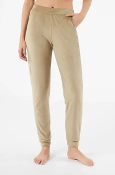 Женские оливковые бархатные брюки BERTY Оливковый S Etam 6537070