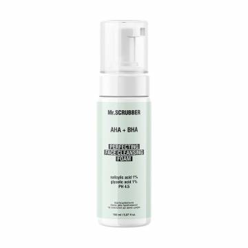 Отшелушивающая пенка Mr.Scrubber AHA+BHA Perfecting Face Cleansing Foam для проблемной и склонной к акне кожи, 150 мл Отшелушивающая пенка Mr.Scrubber AHA+BHA Perfecting Face Cleansing Foam для проблемной и склонной к акне кожи, 150 мл