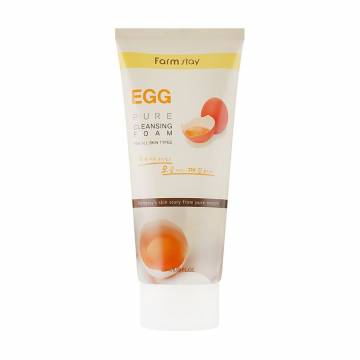 Пенка для умывания FarmStay Pure Cleansing Foam Egg с яичным экстрактом, 180 мл Пенка для умывания FarmStay Pure Cleansing Foam Egg с яичным экстрактом, 180 мл
