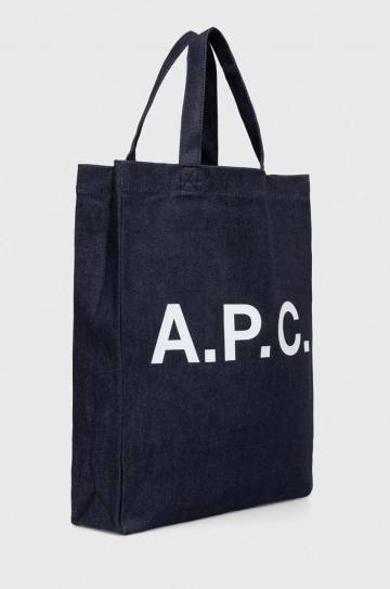 Сумка A.P.C. tote lou mini anses цвет синий COCSX.M61569 Сумка A.P.C. tote lou mini anses цвет синий COCSX.M61569
