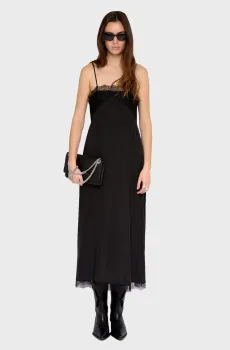 Женское черное шелковое платье Ridar Черный XS ZADIG&VOLTAIRE WWDR02612_BLACK