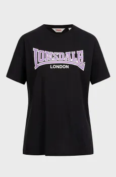 Женская черная футболка OUSDALE Черный XL Lonsdale 117258