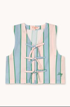 Детская хлопковая рубашка Tinycottons RETRO STRIPES BOWS VEST
