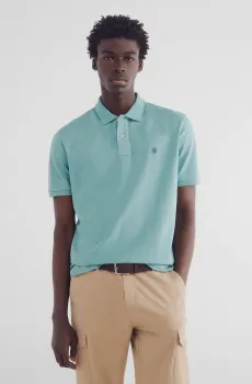 Мужское мятное поло Ментоловый S SPRINGFIELD 8551088