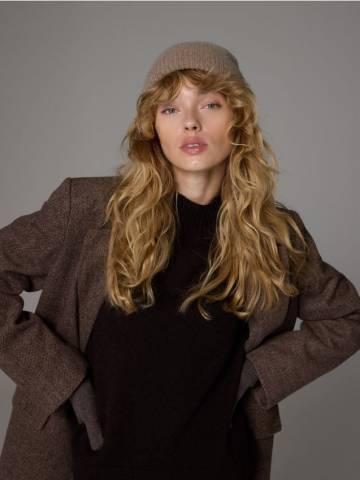 Reserved - LADIES` CAP - бежевий - 277GX-08M