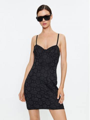 ROTATE Коктейльна сукня Lace 111030100 Чорний Slim Fit ROTATE Коктейльна сукня Lace 111030100 Чорний Slim Fit