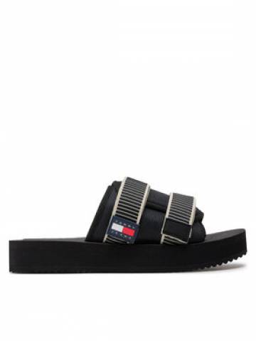 Tommy Jeans Шльопанці Tjm Sandal Casual EM0EM01389 Чорний Tommy Jeans Шльопанці Tjm Sandal Casual EM0EM01389 Чорний