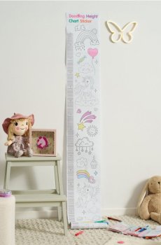 Розмальовка – мірка зросту з фломастерами, 8 шт. - рожевий