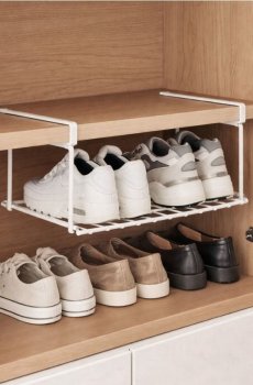 Підвісна полиця для взуття - білий