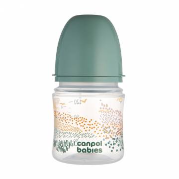 Бутылка Canpol Babies EasyStart Mountains с широким отверстием, антиколиковая, зеленая, 120 мл (35/242_gre) Бутылка Canpol Babies EasyStart Mountains с широким отверстием, антиколиковая, зеленая, 120 мл (35/242_gre)
