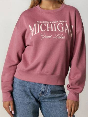 Світшот crewneck - пильно-рожевий Світшот crewneck - пильно-рожевий