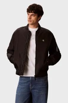Мужской черный бомбер LS JEANS NYLON Черный L Calvin Klein Jeans LV04RG505G