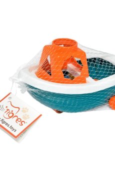 Детская развивающая игрушка Tigres Barkas Кораблик, от 1 года, 6 элементов, циан (39791)