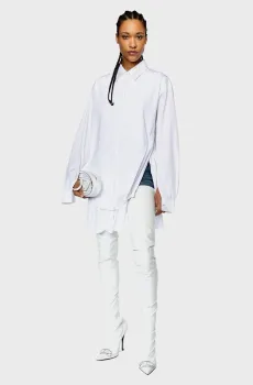 Женская белая рубашка C-ENTELA Белый 38 Diesel A08718 0DMAR