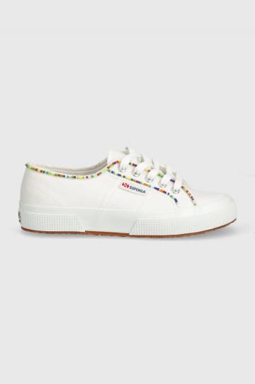 Кеды Superga 2750 MULTICOLOR BEADS женские цвет белый S31352W Кеды Superga 2750 MULTICOLOR BEADS женские цвет белый S31352W