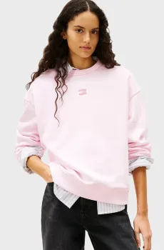 Женский пудровый свитшот BXY BADGE Розовый S Tommy Jeans DW0DW17325