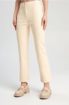 Штани зі штучної шкіри - нюдовий
