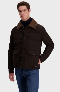 Мужская темно-коричневая вельветовая куртка Коричневый 52 Pierre Cardin PC.-C8 10281.0150