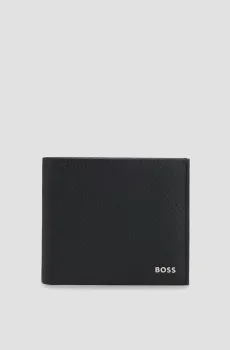 Мужской черный кожаный кошелек Черный ONESIZE BOSS 50529496;001