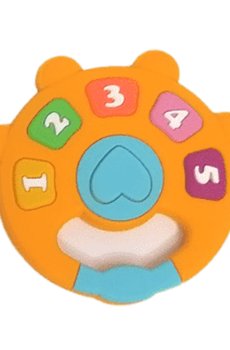 Детская игрушка-прорезыватель для зубов Lindo оранжевый, от 3 месяцев (LI 327)